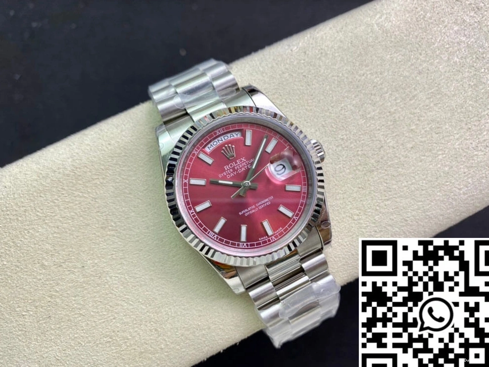 White Factory EW Date Day Rolex 18k Gold 118239 0313